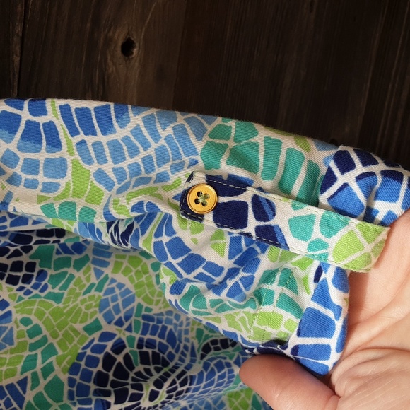 Caribbean Joe & Company turquoise green, blue, & white dress, Size M - Picture 6 of 7